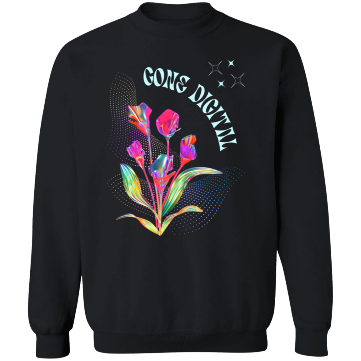 Floral Gone Digital Premium Hoodie & Heavyweight T-shirt Options